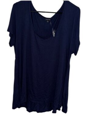 Torrid blouse shirt size 1 is 1x Women's Navy Blue Top